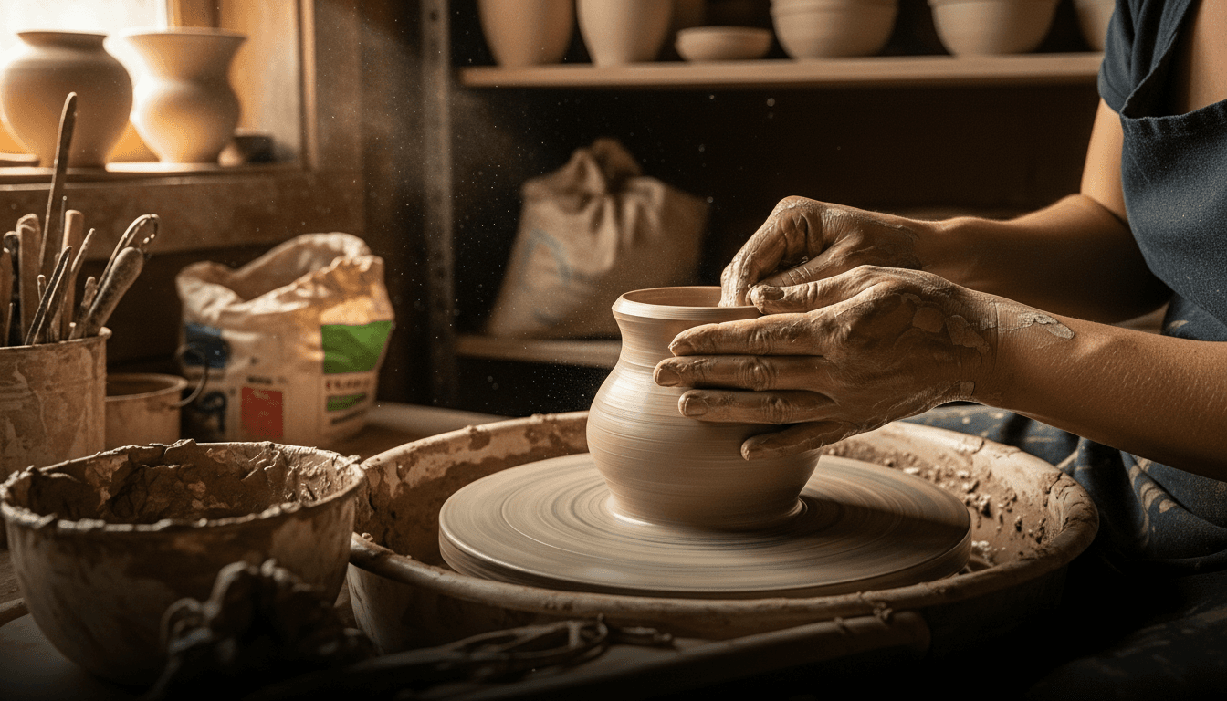Potter at work